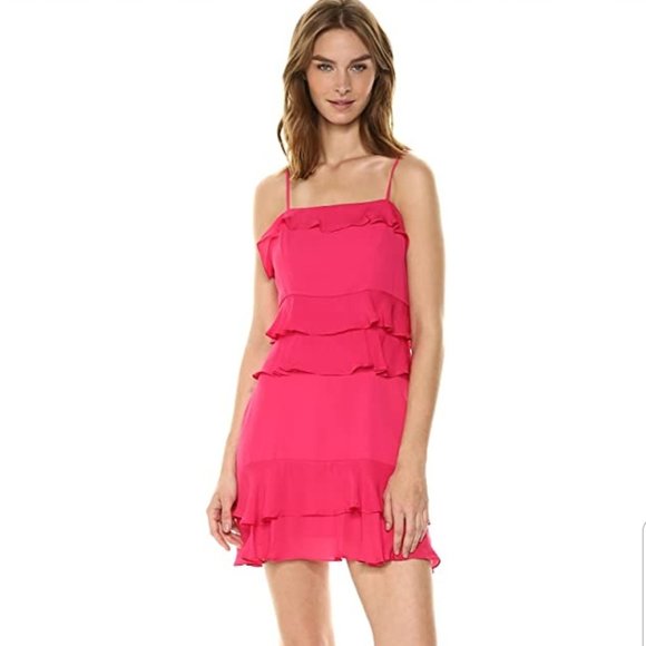 Parker Women's Kristie Spaghetti‎ Strap Ruffle Size10 - Picture 1 of 2